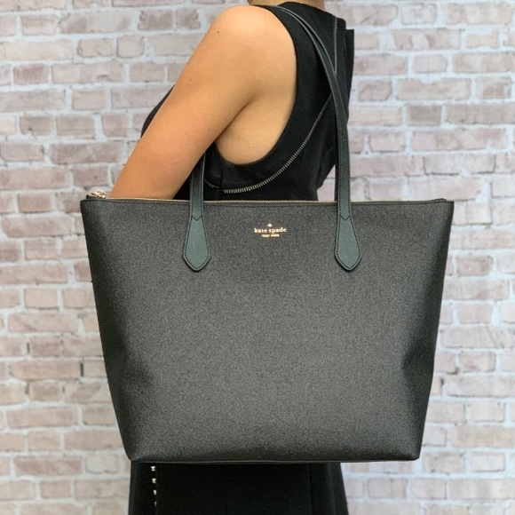 ♠️ Kate Spade NY Joeley Large Tote Black Glitter - Picture 7 of 7
